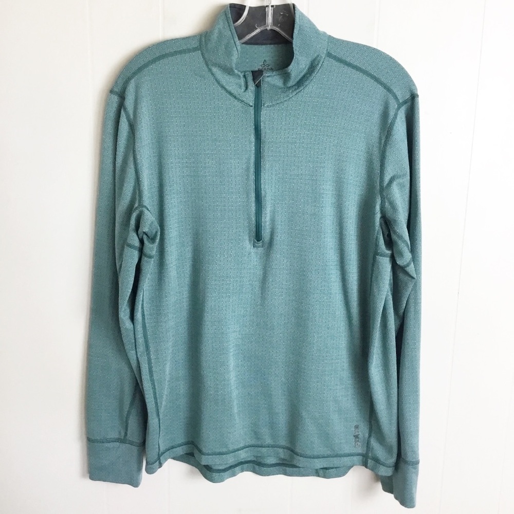 Prana Breathe 3/4 Zipper Sweater Teal Size M
